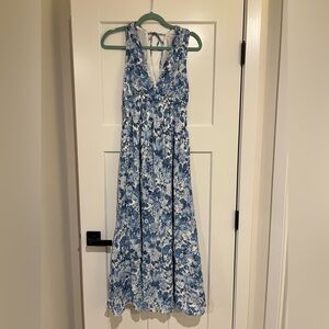 Abercrombie & Fitch Blue and White Floral Maxi Dress